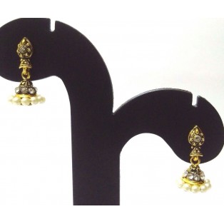 Golden Oxidized Earrings Jhumka Jhumki Ethnic Imitation Jewelry Drop Dangle EA75